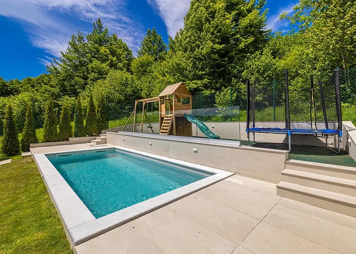 Zerm House With Pool, Jacuzzi & Sauna - Gorski Kotar Chalet
